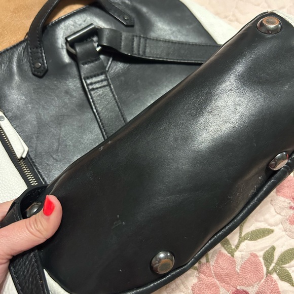 Sorel Black and Tan Leather Backpack - Picture 8 of 8